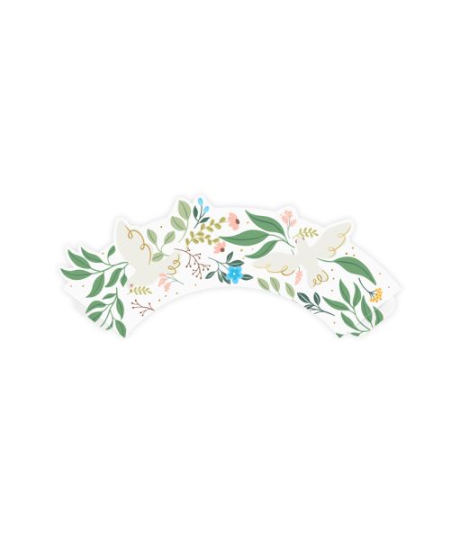 Blomster cupcake omslag 6 stk