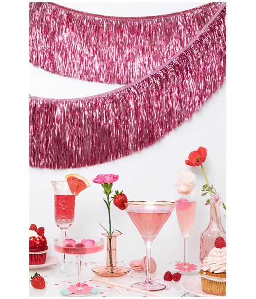 Pink frynse guirlande