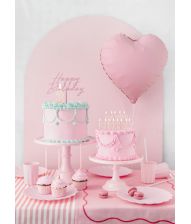 Lyserød Happy Birthday kagelys