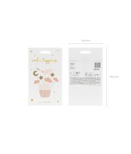 Kagepynt pink stork, 11 cm