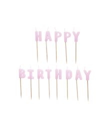 Lys lilla kagelys Happy Birthday