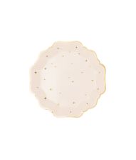 Paptallerkner med guld stjerner, 21 cm