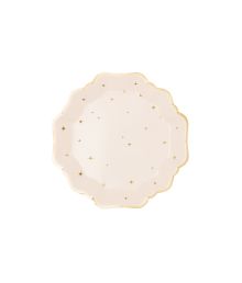 Paptallerkner med guld stjerner, 21 cm