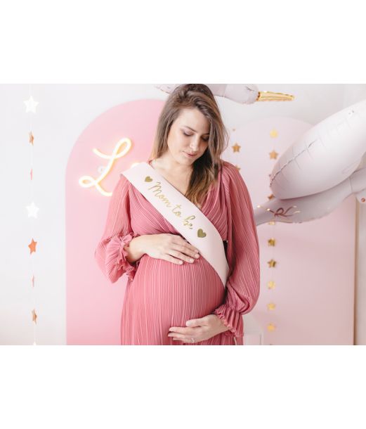 Mom to be skærf, lyserød