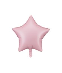 Lyserød stjerne folieballon, 48 cm
