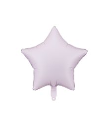 Lys lilla stjerne folieballon, 48 cm
