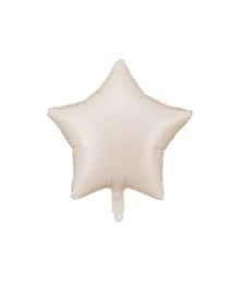 Beige stjerne folieballon, 48 cm