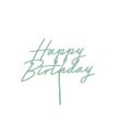 Mintgrøn kagepynt Happy Birthday
