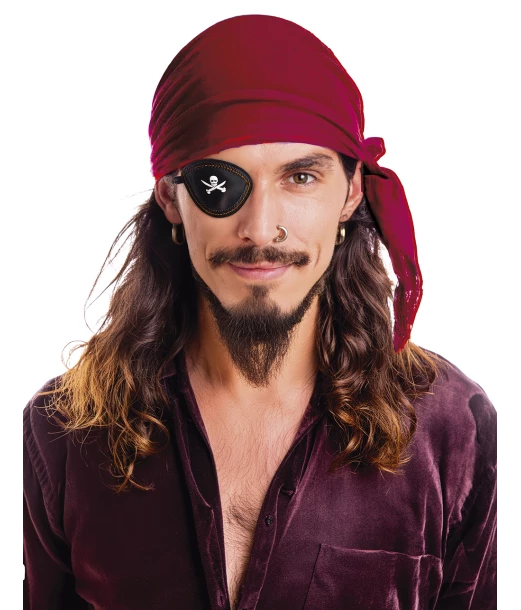 Pirat bandana bordeaux rød