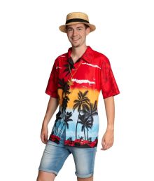 Hawaii skjorte rødt paradis