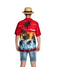 Hawaii skjorte rødt paradis