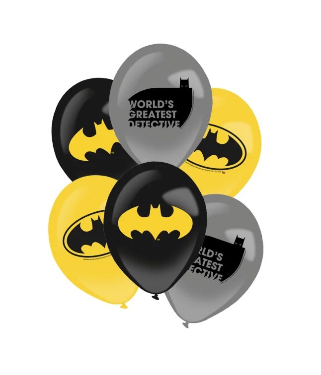 Batman latex balloner 6stk 