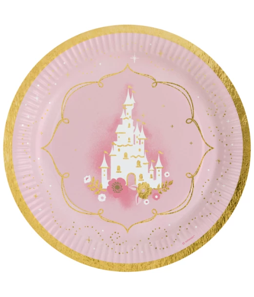 Princess for a day tallerkner, 8 stk