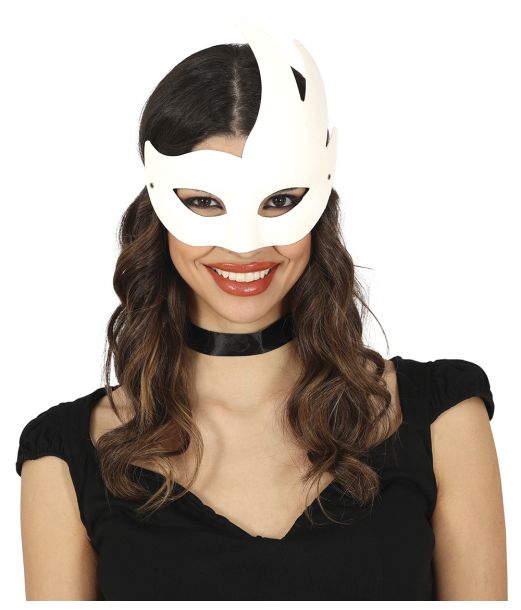 Hvid venetian maske