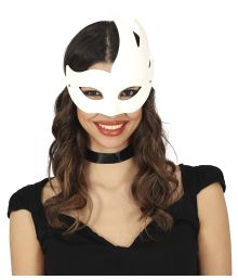 Hvid venetian maske