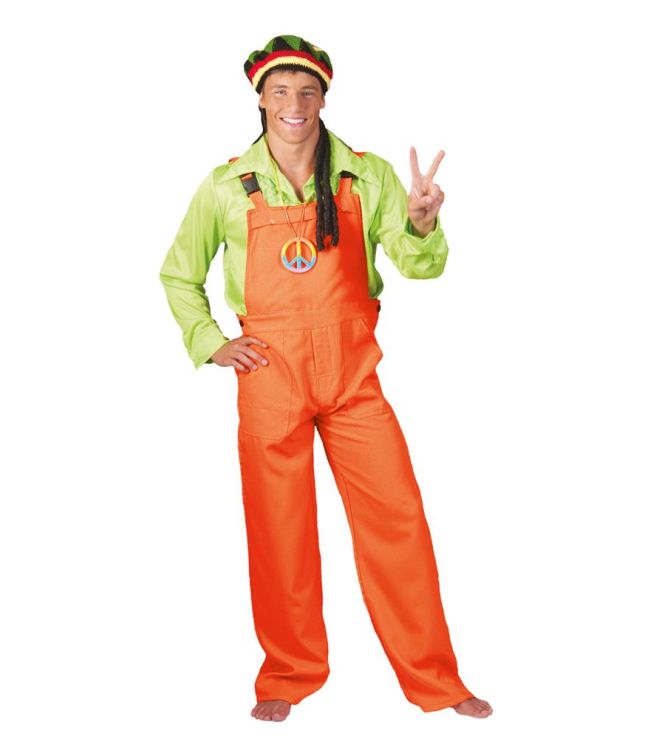 Neon orange overalls kostume