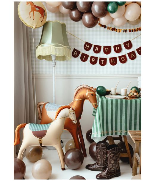Stående hest folieballon, 68,5 x 68,5 cm