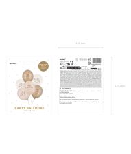 Happy Birthbay balloner beige mix, 6 stk