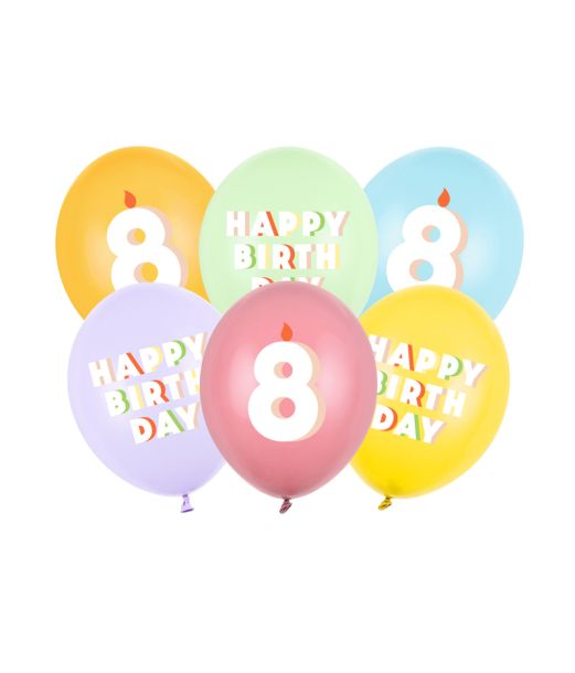 Ballonbuket Happy Birthday, 8 år