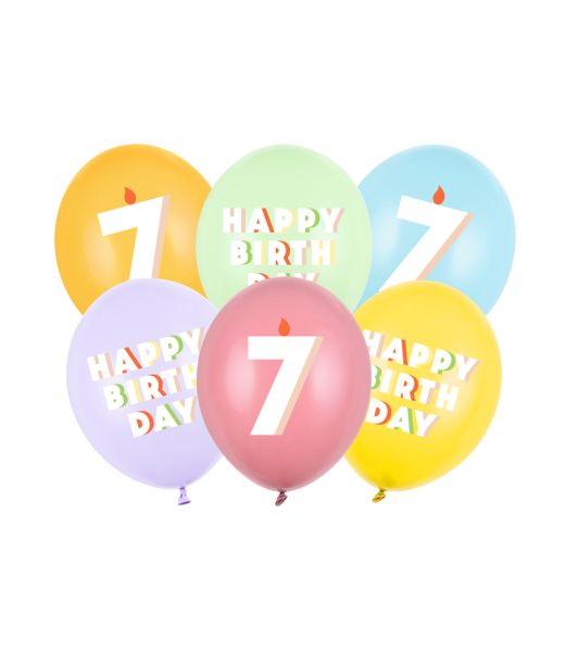 Ballonbuket Happy Birthday, 7 år