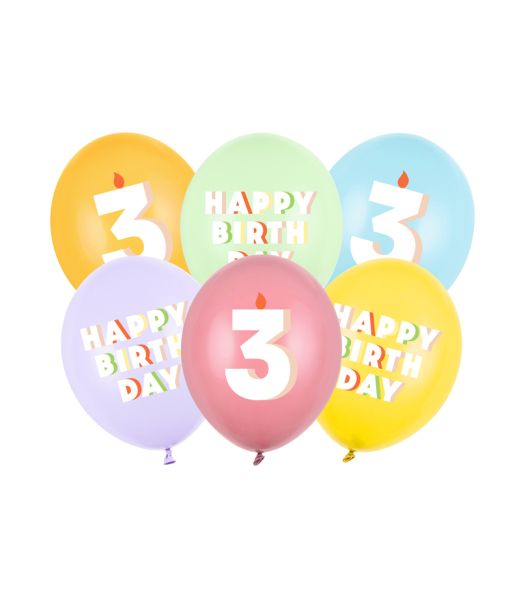 Ballonbuket Happy Birthday, 3 år