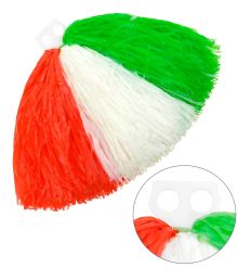 Pom pom rød, hvid og grøn