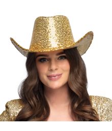 Guld paillet Cowboyhat