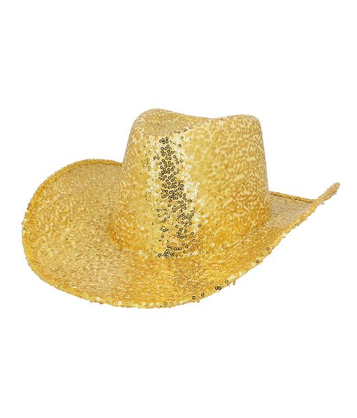 Guld paillet Cowboyhat