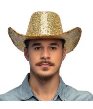 Guld paillet Cowboyhat