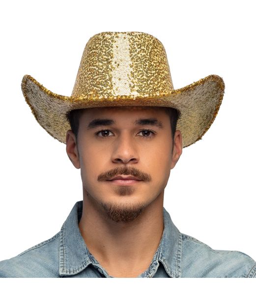 Guld paillet Cowboyhat