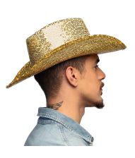 Guld paillet Cowboyhat