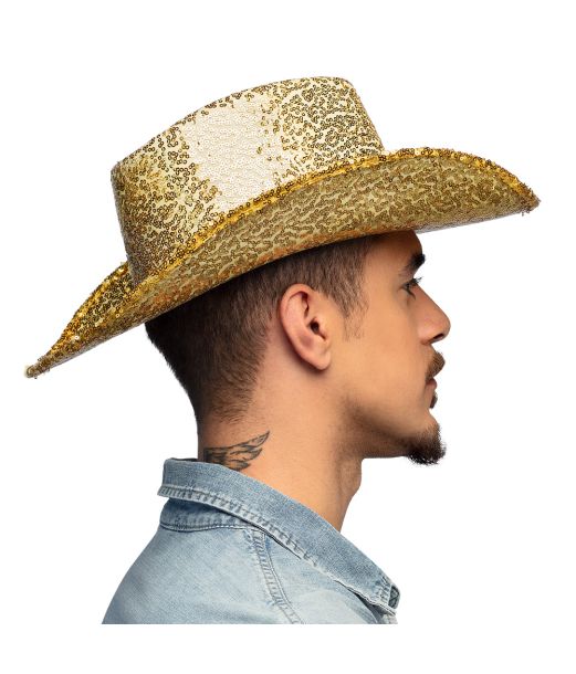 Guld paillet Cowboyhat