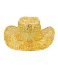 Guld paillet Cowboyhat