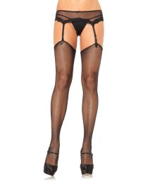 Sorte net stockings til hofteholder