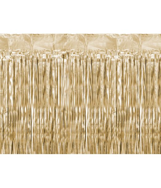 Mat guld foliegardin, 100 x 200 cm