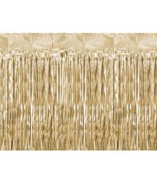 Mat guld foliegardin, 100 x 200 cm