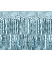 Mat blå foliegardin, 100 x 200 cm