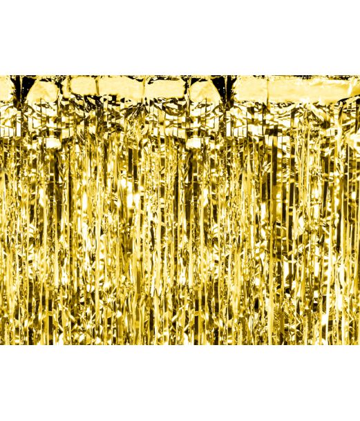 Guld foliegardin, 100 x 200 cm