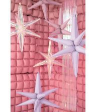 Lyserød iriserende foliegardin, 100 x 200 cm