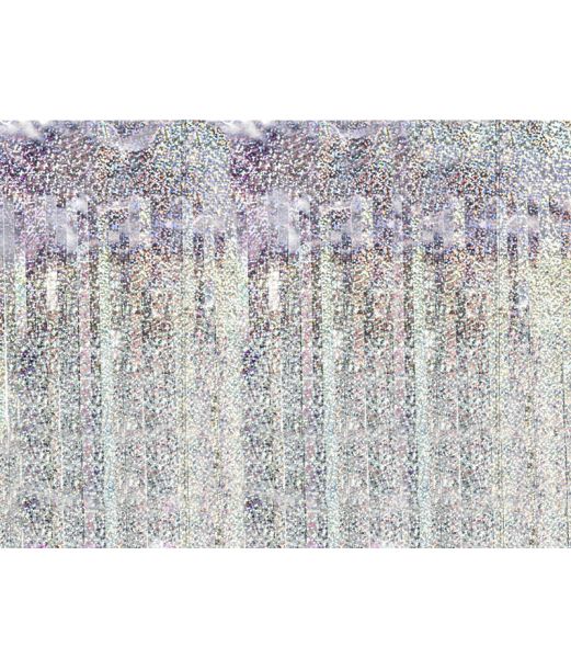 Sølv holografisk foliegardin, 100 x 200