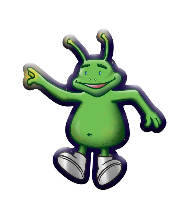 Alien folieballon, 67 x 75 cm