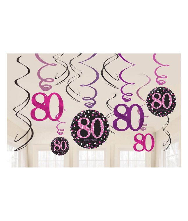 Loftspiraler 80 år Pink Sparkling