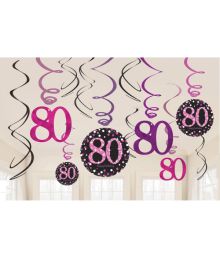 Loftspiraler 80 år Pink Sparkling