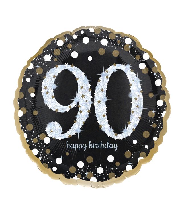 Folieballon 90 år Sparkling
