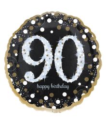 Folieballon 90 år Sparkling