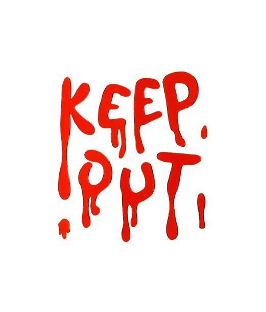 Keep out vinduesticker