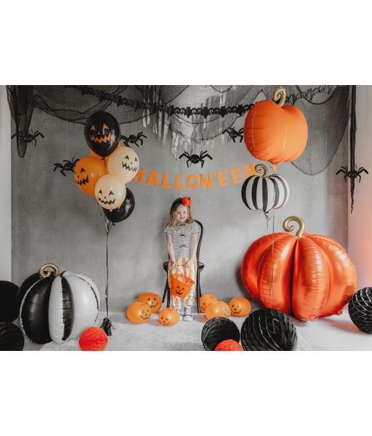 Stående orange græskar folieballon