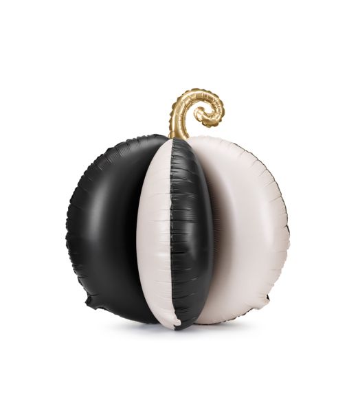 Stående græskar sort og hvid folieballon