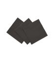 Sorte servietter, 24 x 24 cm