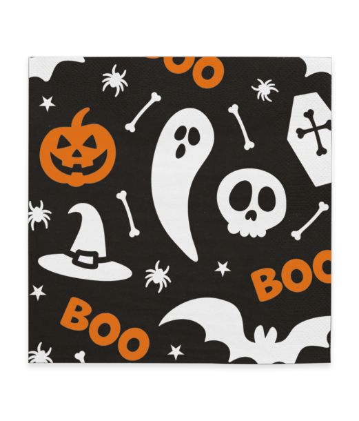 Halloween Boo servietter, 20 stk